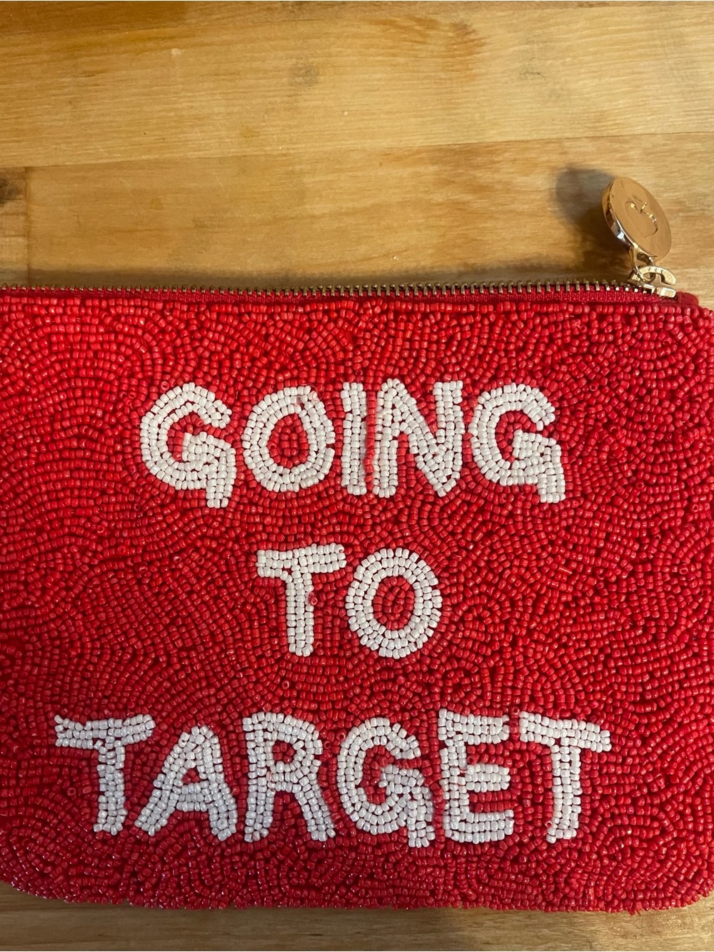 Kate Spade Red Beaded 'Going To Target' Pouch